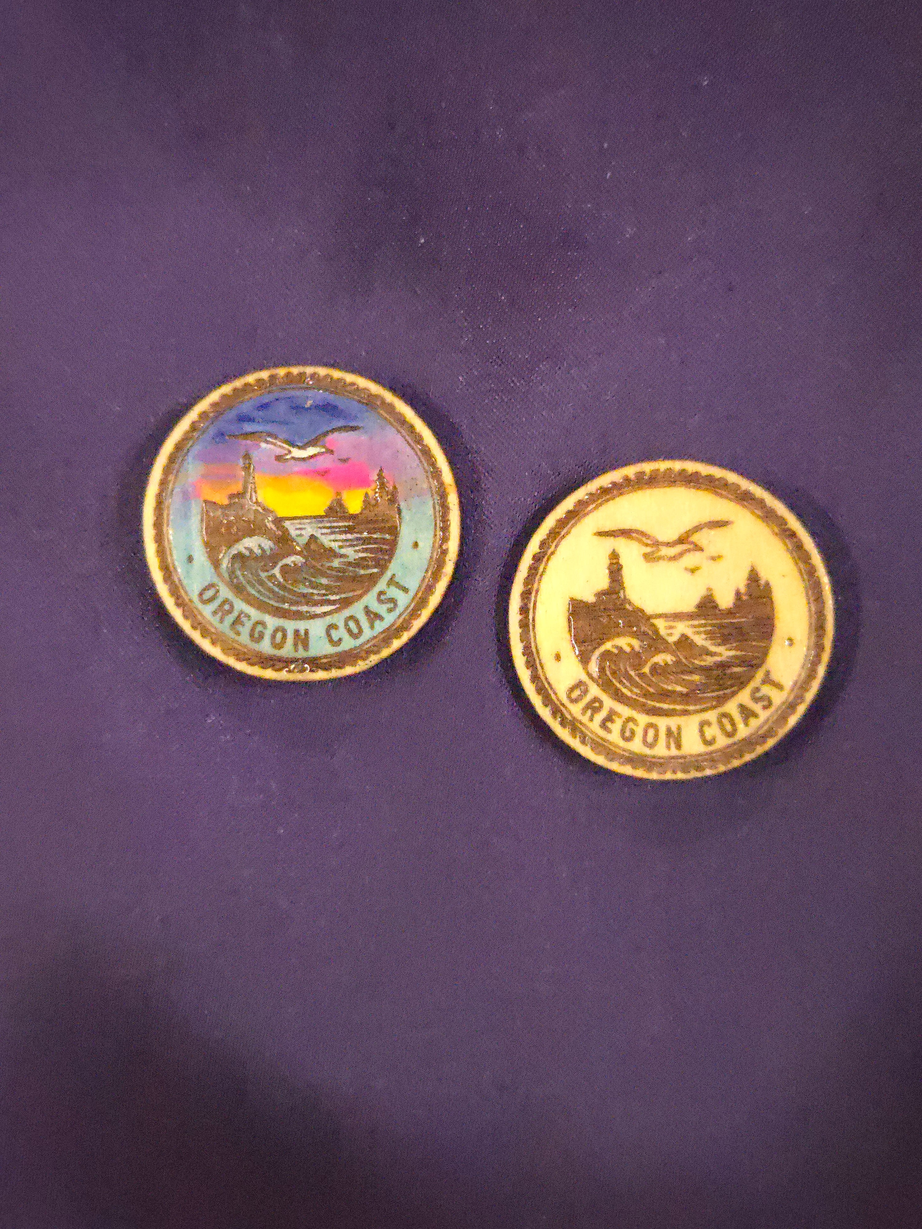 Dramatic Oregon Coast Sunset/Sunrise Pin / Magnet