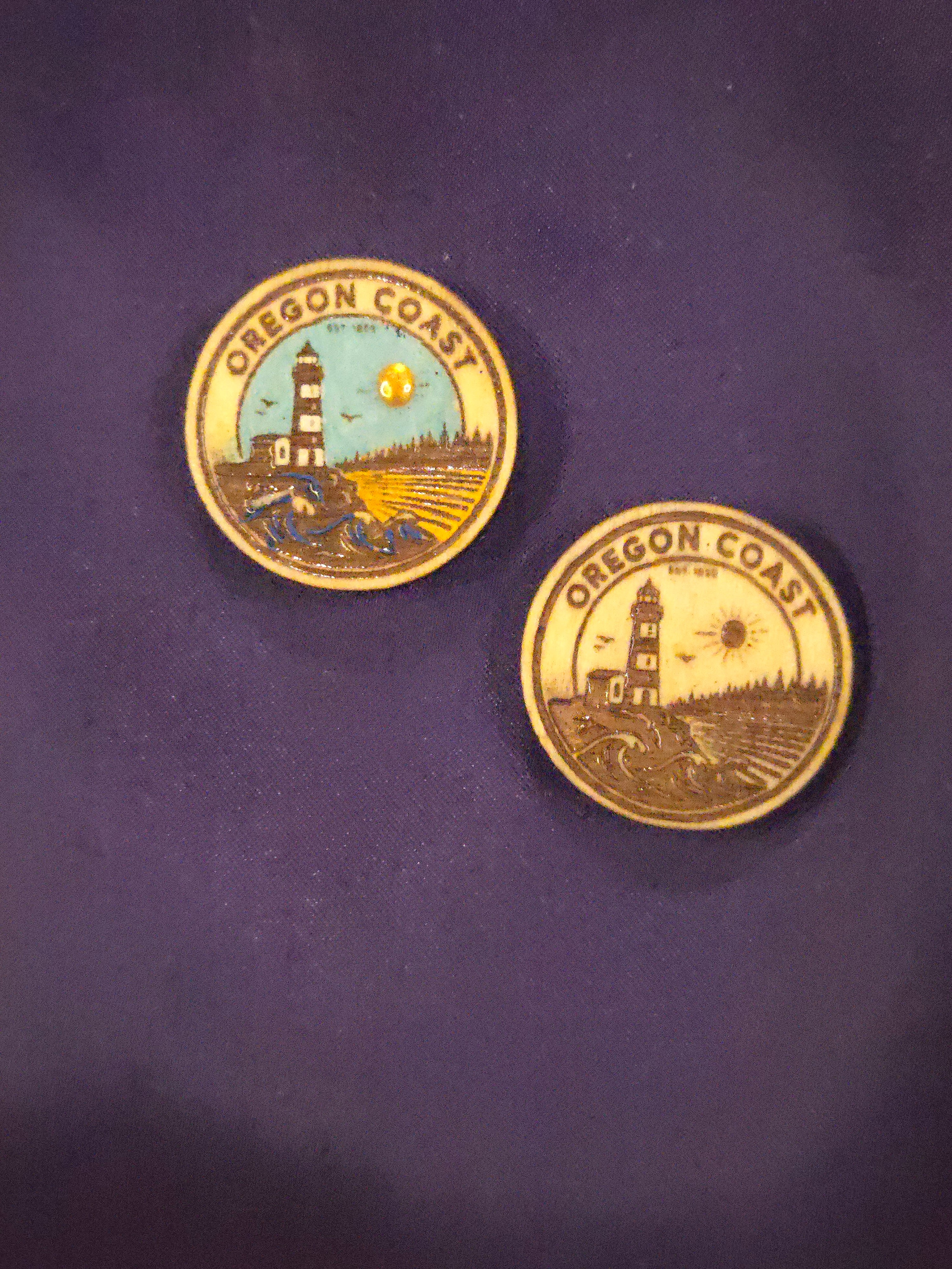 Vintage Oregon Coast "Est 1859" Lighthouse Pin / Magnet
