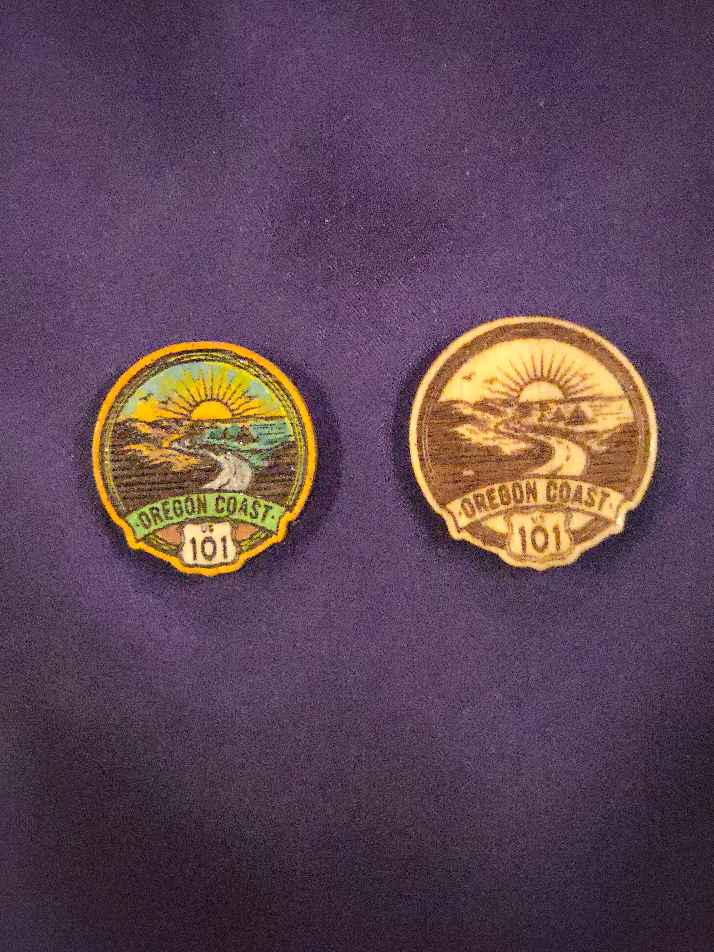 Scenic Oregon Coast Hwy 101 Hat Pin / Magnet