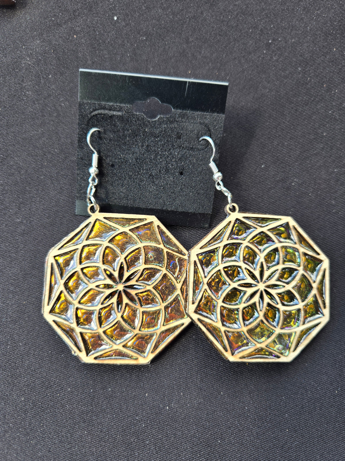 Iridescent Mandala Earrings
